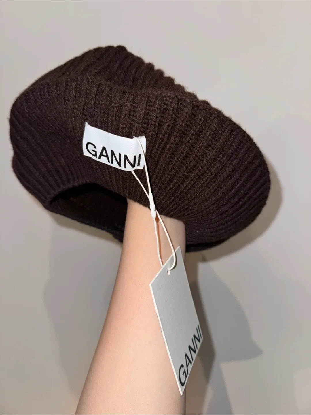 Ganni Brown Knit Beret image indicator(2)