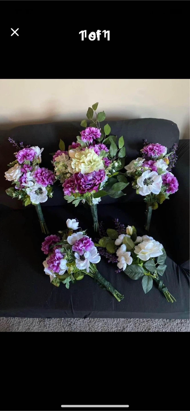 Wedding Bouquets - Purple & White