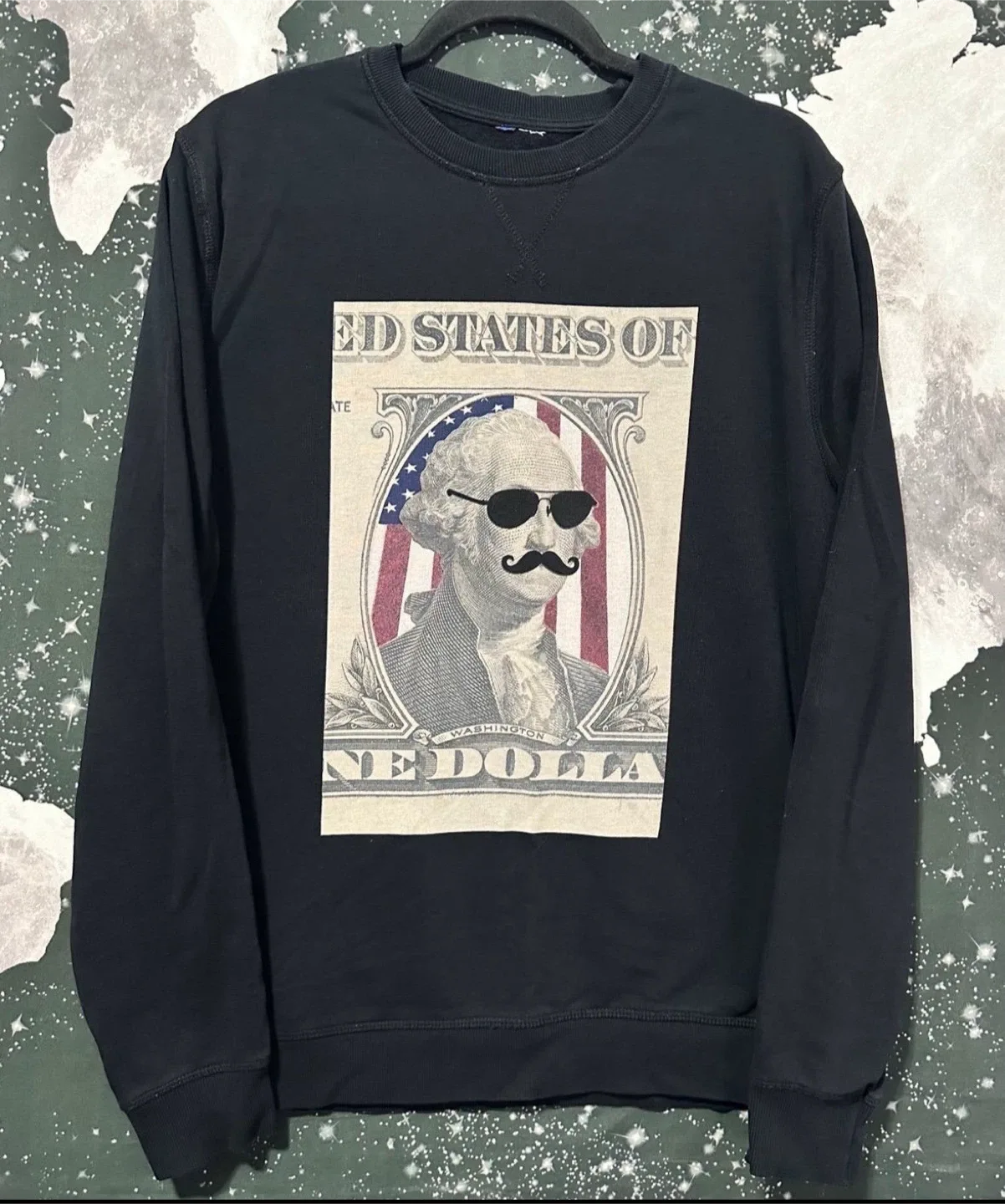 George Washington funny mustache sweatshirt