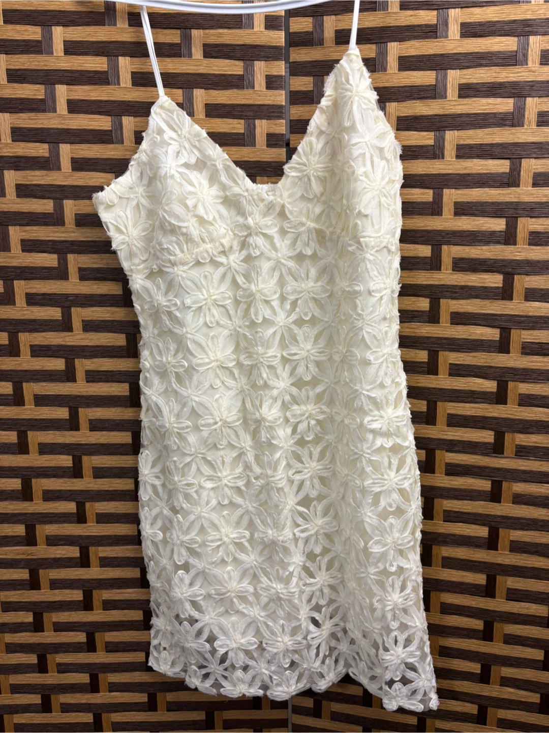White Floral Mini Dress
