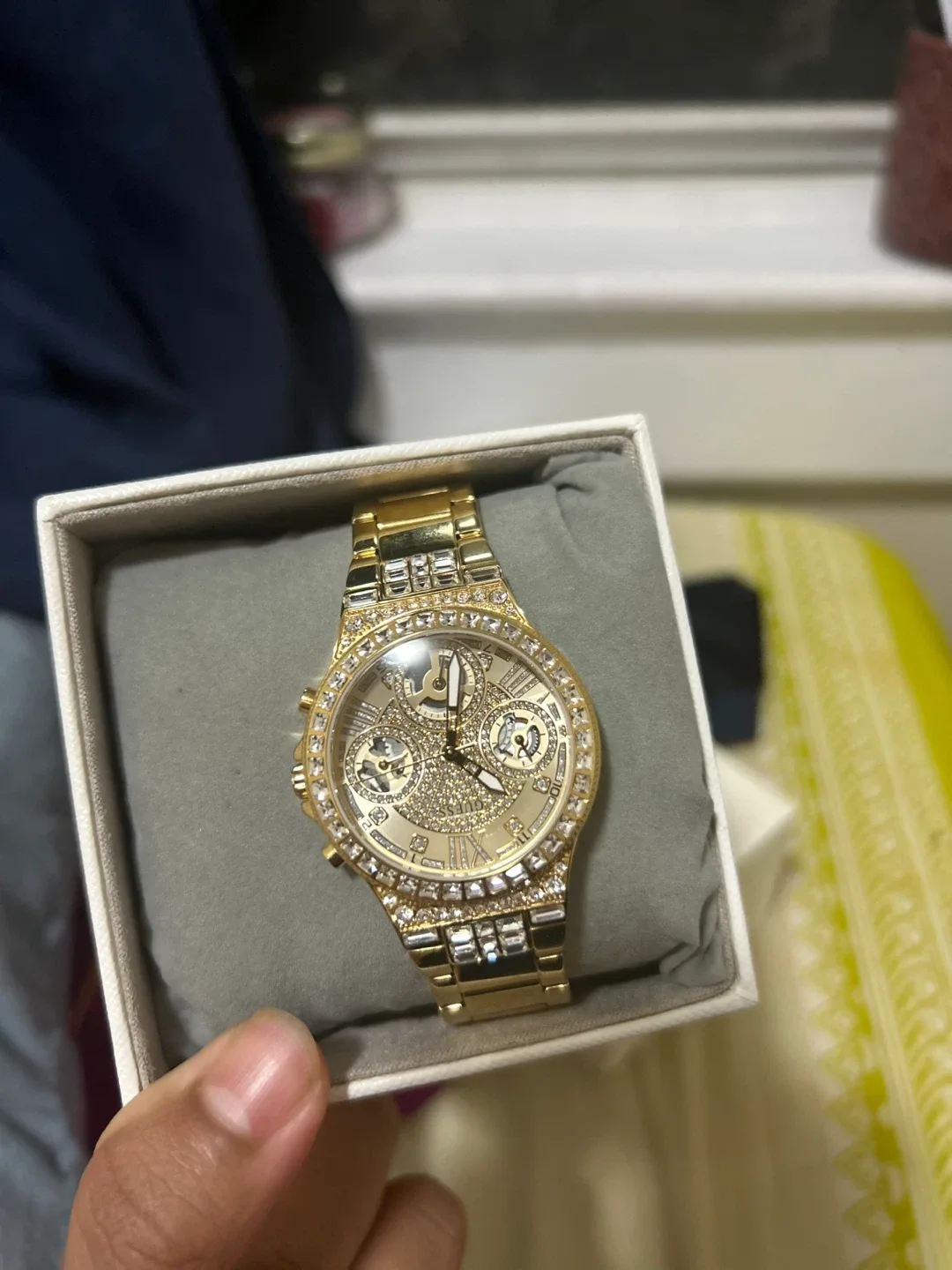 Guess Moonlight Women's Gold Crystal Watch image indicator(2)