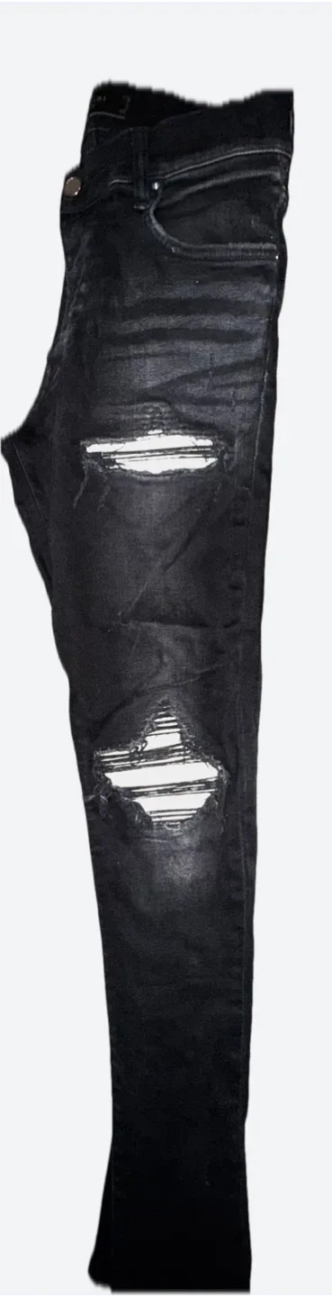 AMIRI Black Distressed MX1 Jeans - Size Unknown image indicator(3)