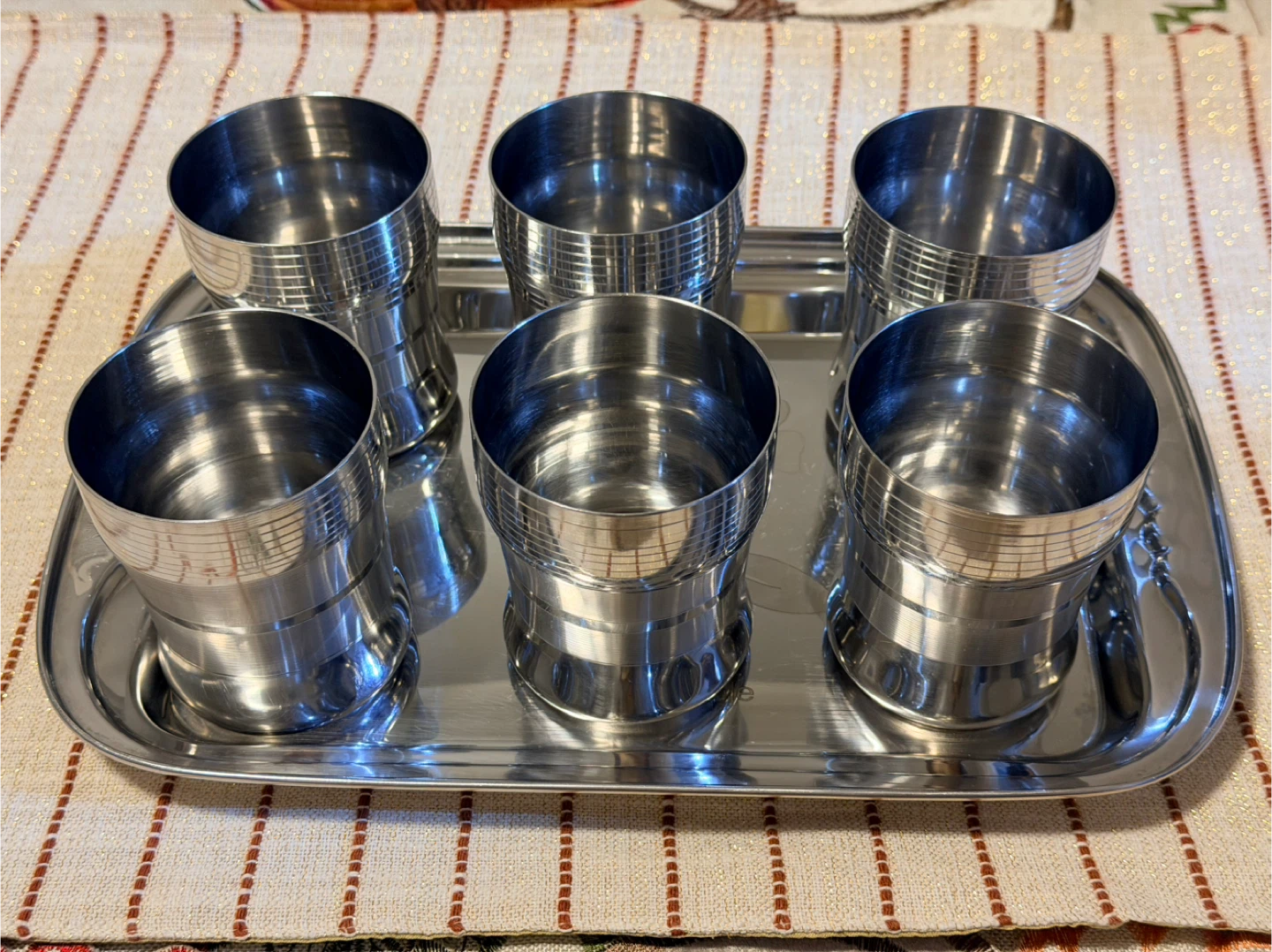 Mapple Stainless Steel Tray with 6 Cups - photo 3
