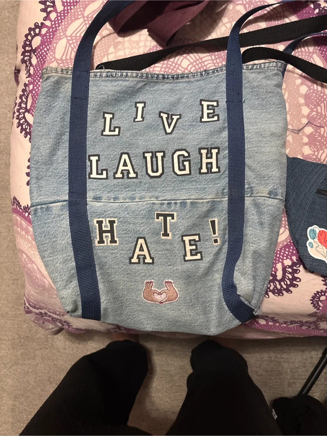 Denim Tote Bag & Adidas Sling Bag image indicator(2)