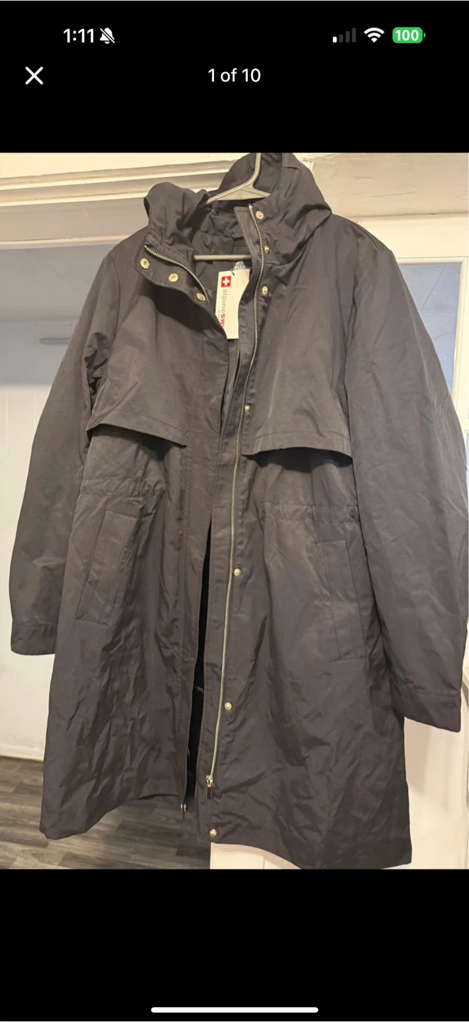 Alpine Swiss Tanya Rain Jacket - New with Tags!