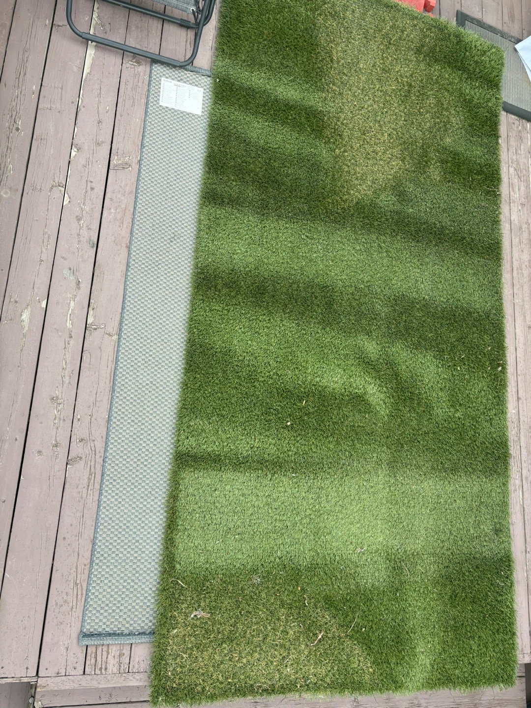 Used Artificial Turf - Green Outdoor Rug - photo 3