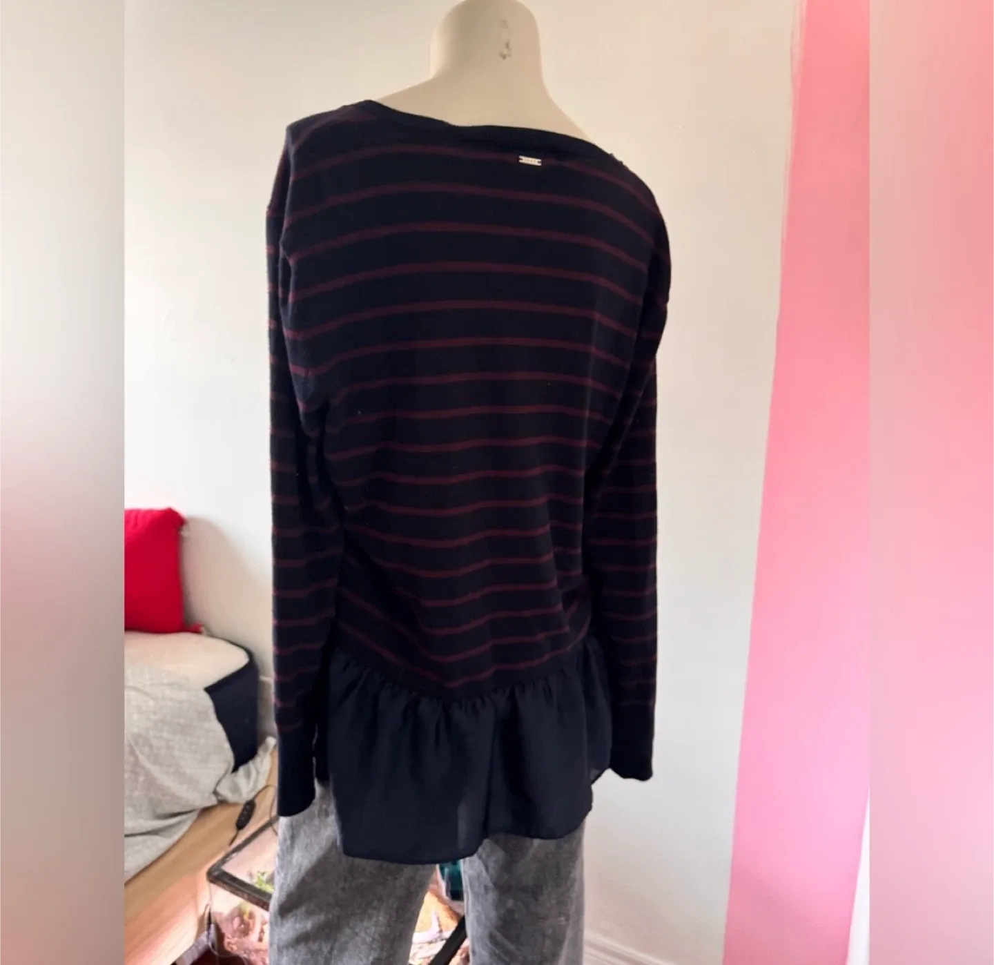 DKNY Striped Long Sleeve Top image indicator(4)