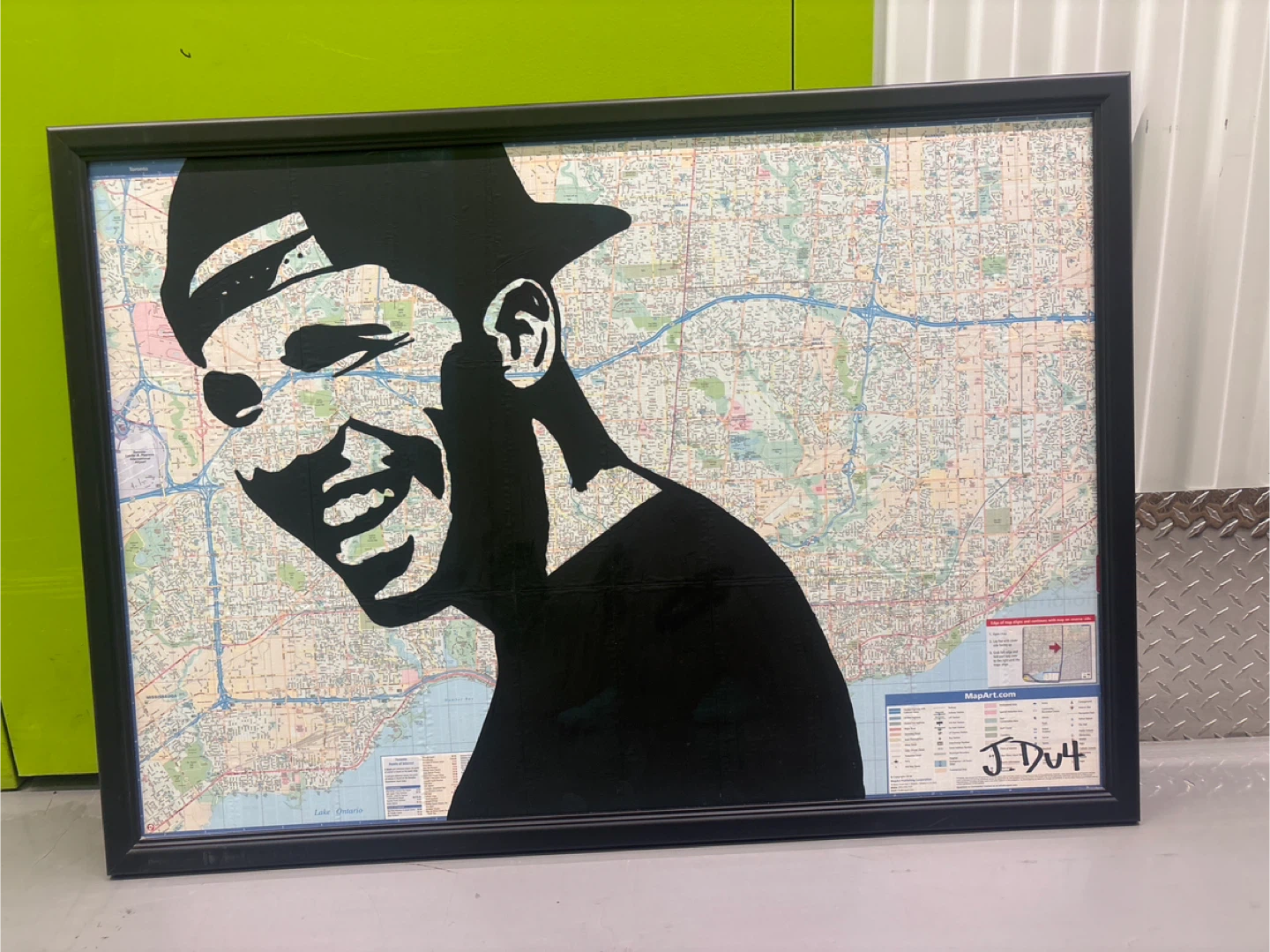 ORiginal Drake art on Toronto map