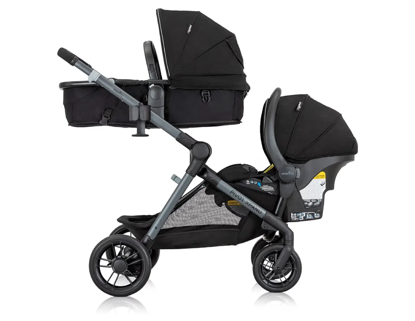 Evenflo Pivot Xpand Double Stroller with Infant Car Seat image indicator(2)