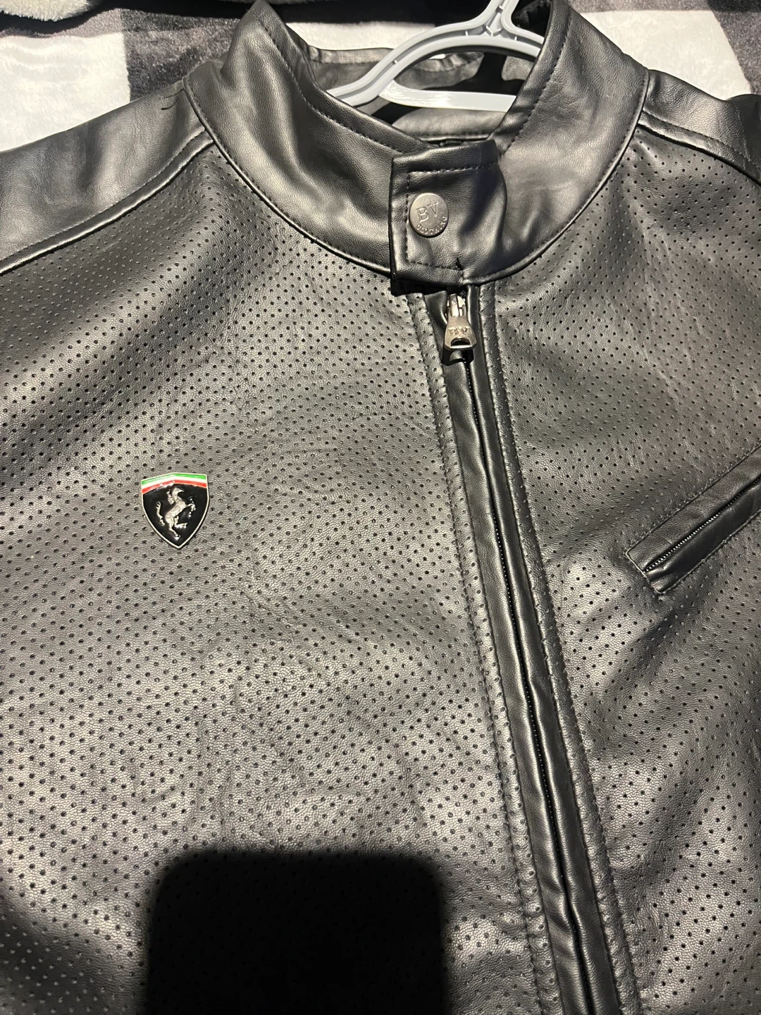 BV Clothing Black Leather Jacket - XL