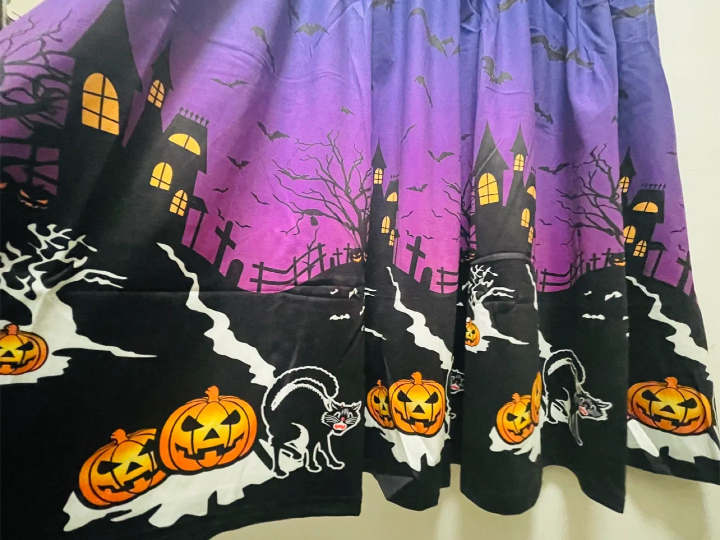 Halloween Print Dress with Lace XL thumbnail