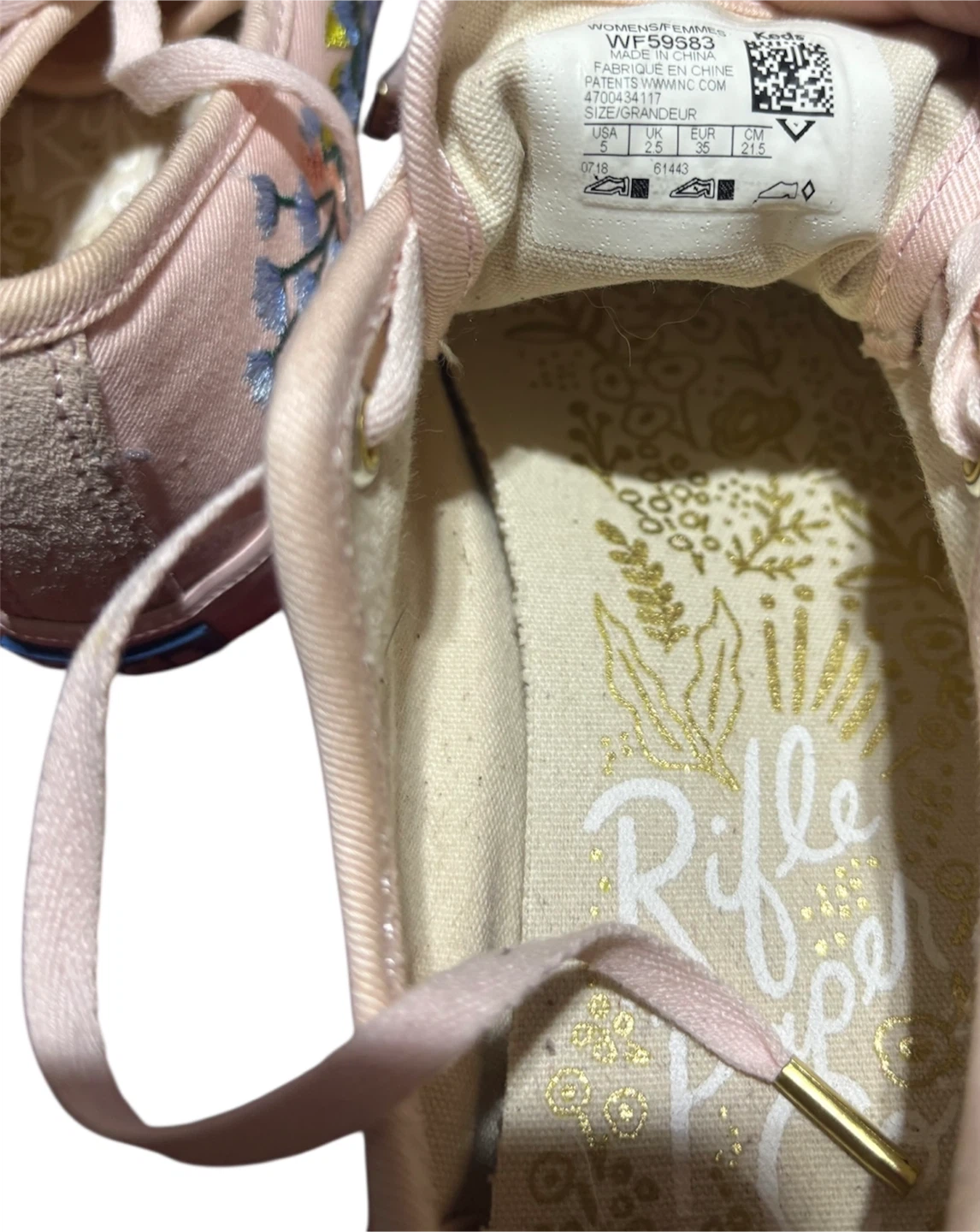 Keds x Rifle Paper Co. Embroidered Sneakers - Size 6.5 - photo 5