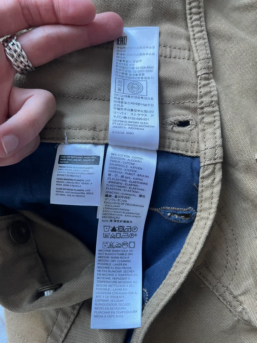 Levi Strauss & Co. Work Overalls Size W30 L32 image indicator(5)