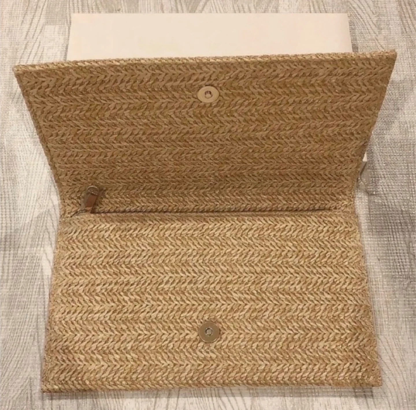 Dior Raffia Clutch with Box - photo 3
