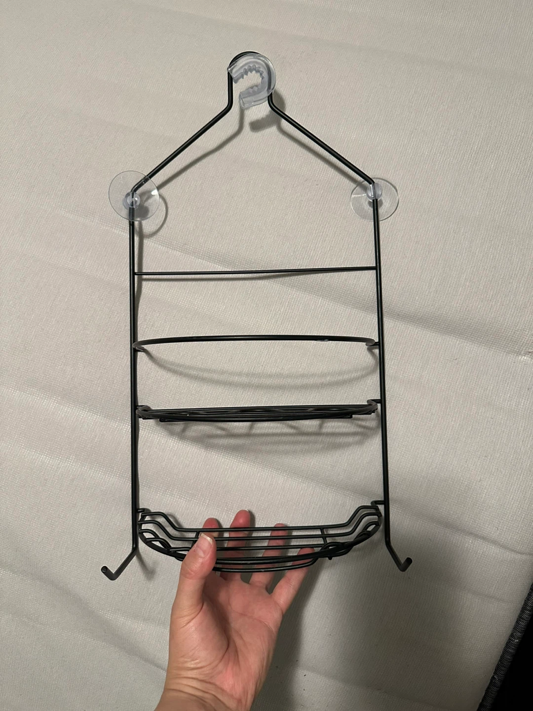 Black Metal Hanging Shower Caddy