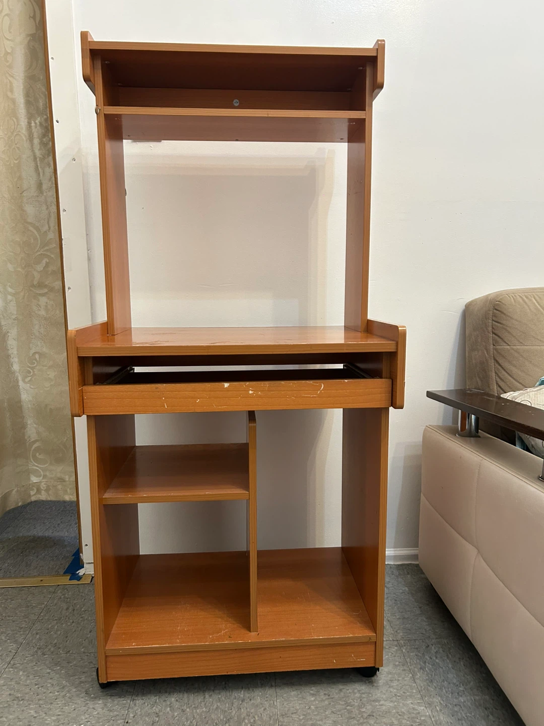 Wooden Computer Desk with Hutch - photo 2