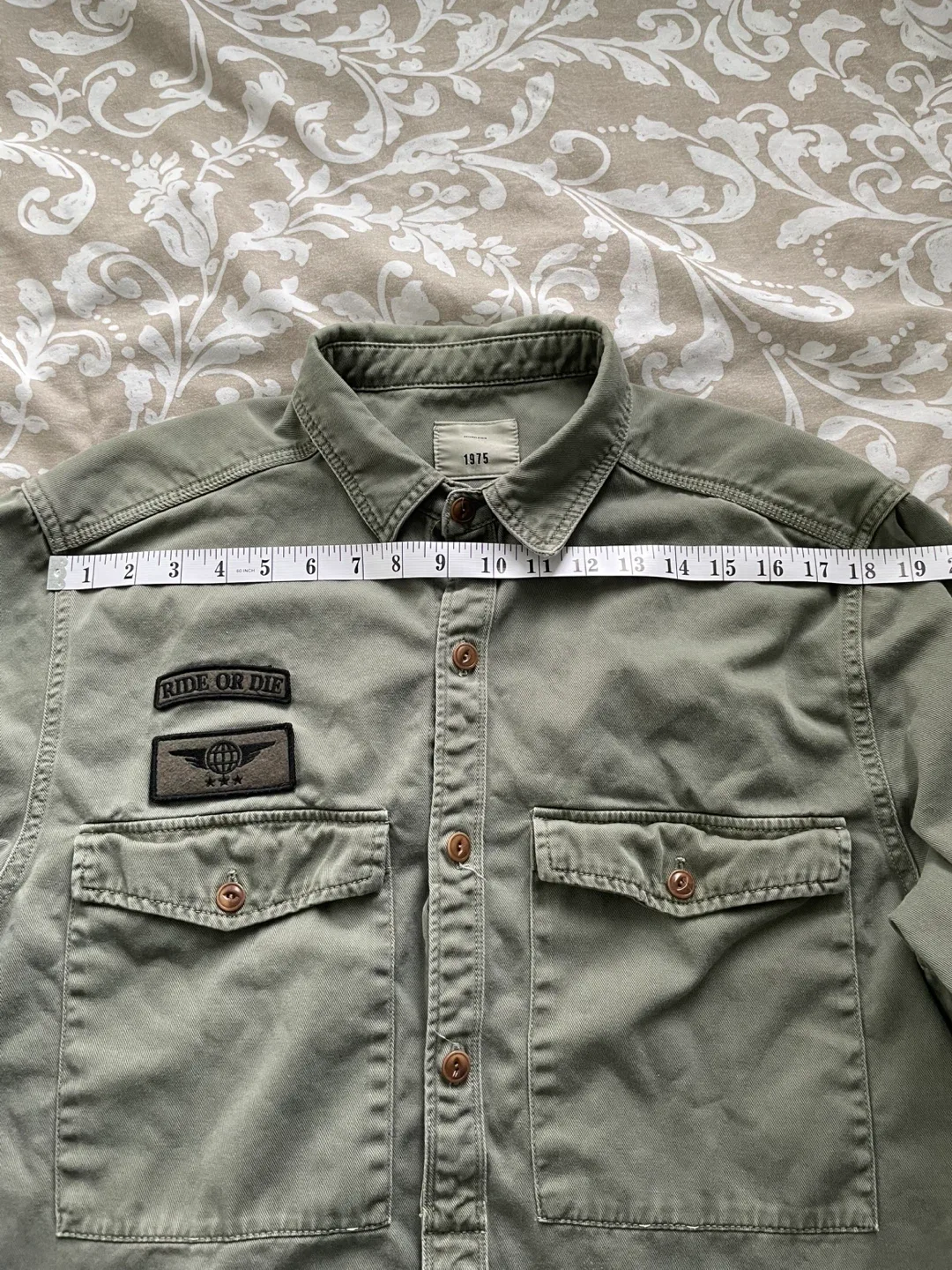 Vintage military style Button-Up Shirt image indicator(2)
