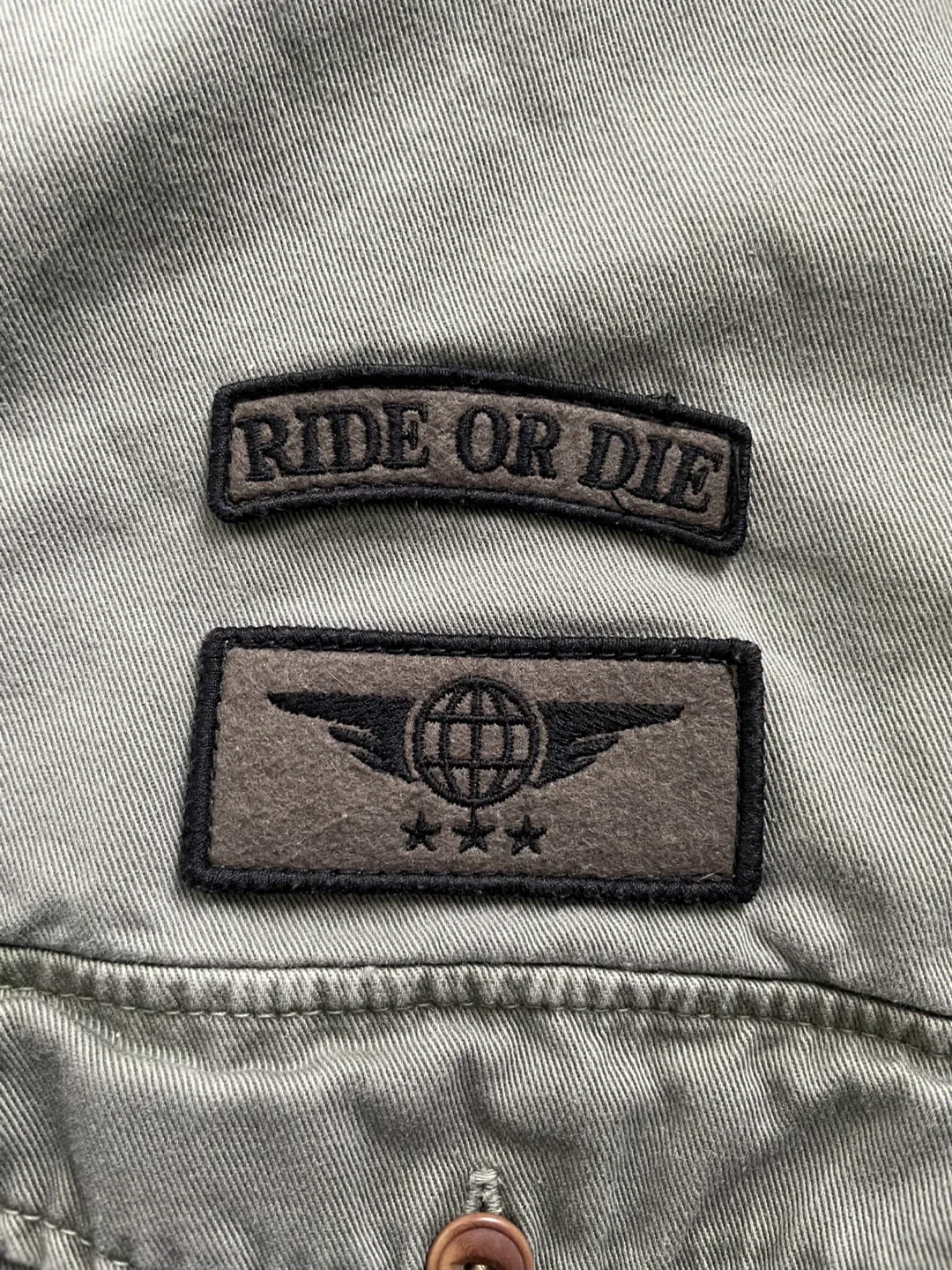 Vintage military style Button-Up Shirt image indicator(7)