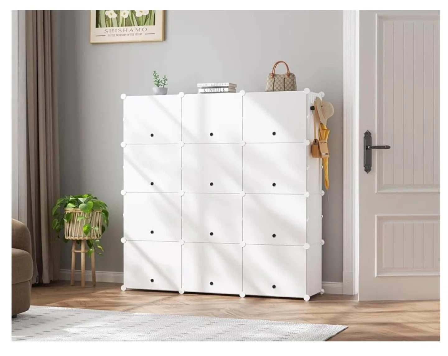 White Shoe Rack Organizer - Holds Many Pairs!