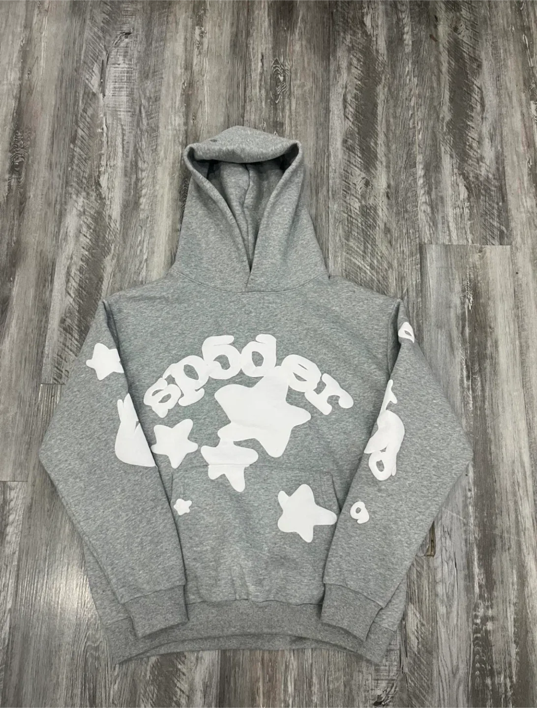Sp5der Grey Beluga Hoodie image indicator(4)