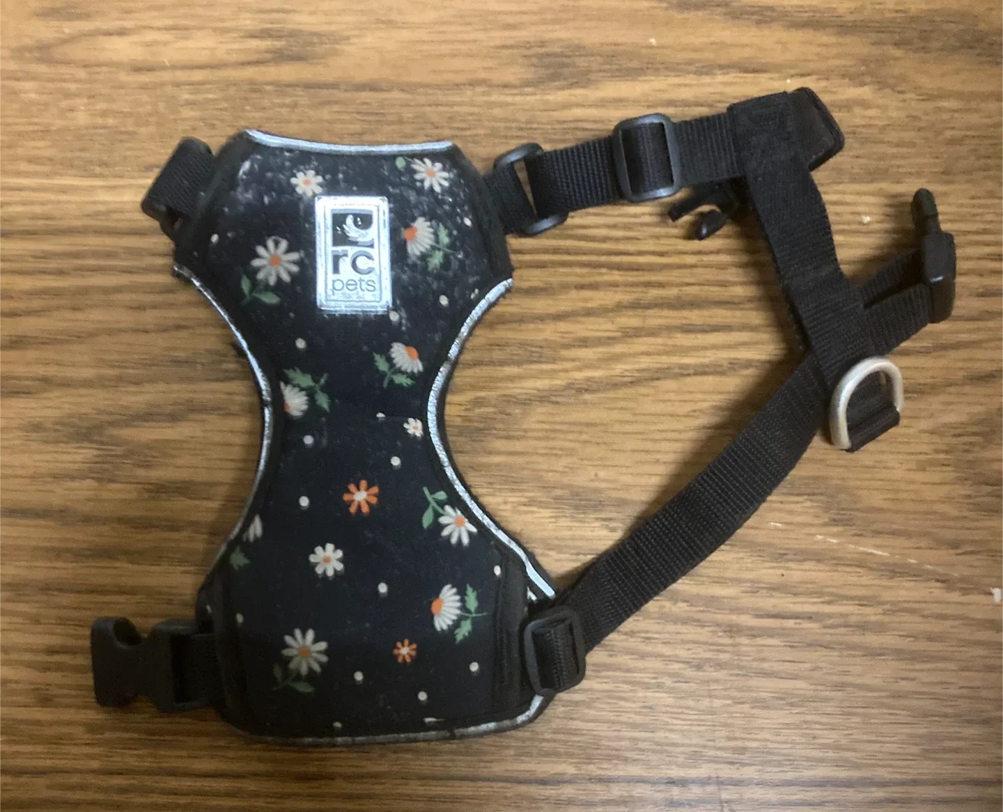 RC Pets Dog Harness, Black with Floral Design, S/P image indicator(2)