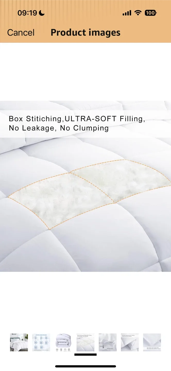 COHOME Premium Queen Size Comforter - White image indicator(3)