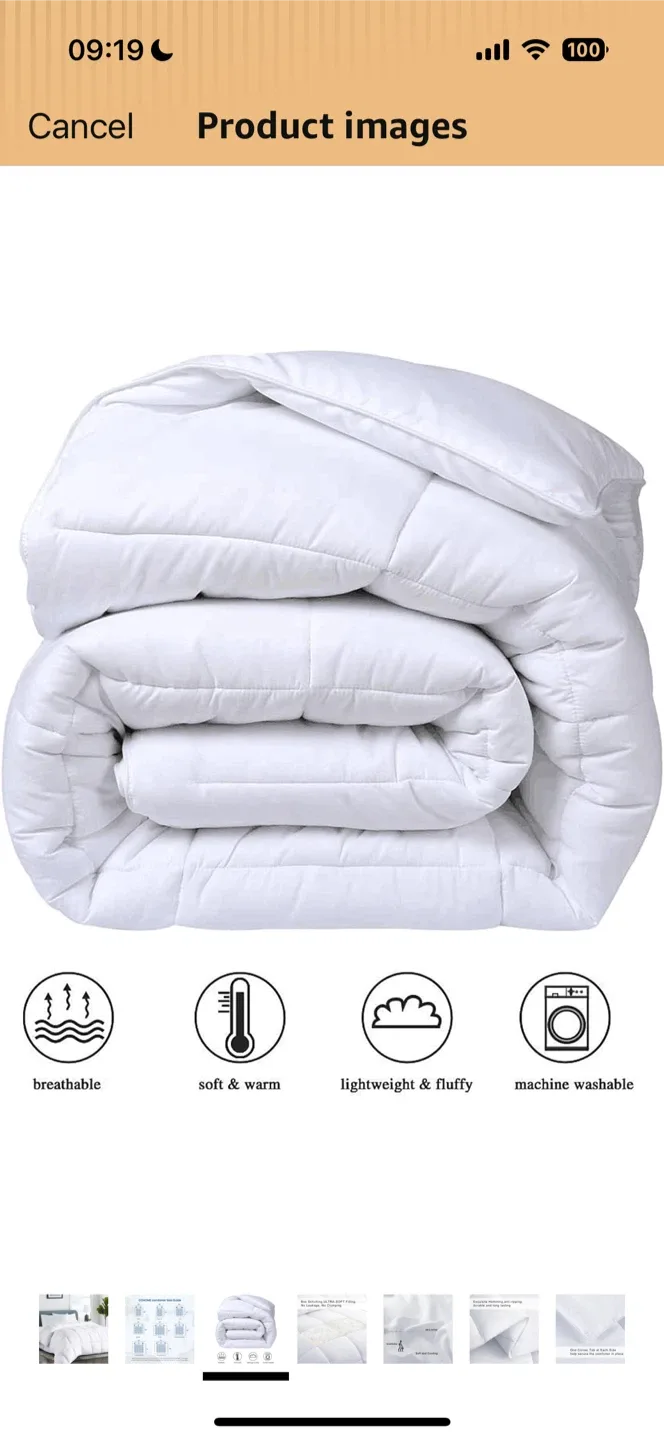 COHOME Premium Queen Size Comforter - White image indicator(2)