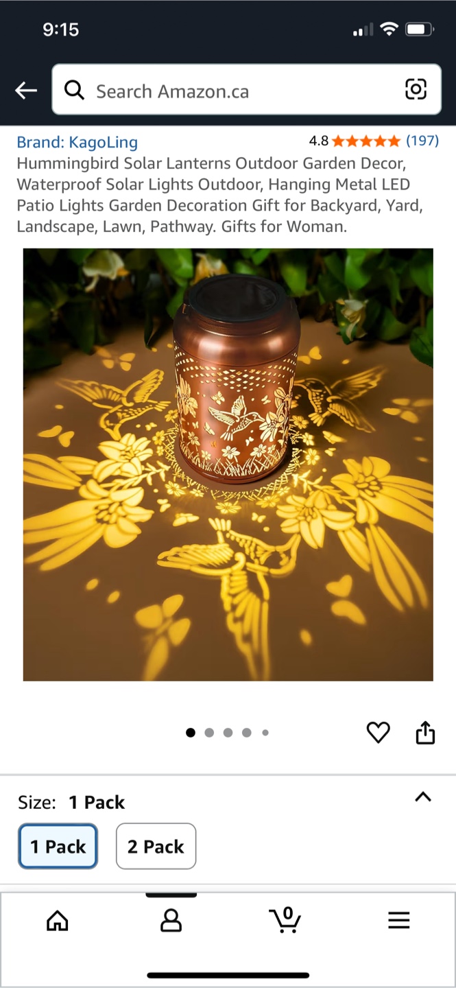 Hummingbird Solar Lantern - Outdoor Garden Decor