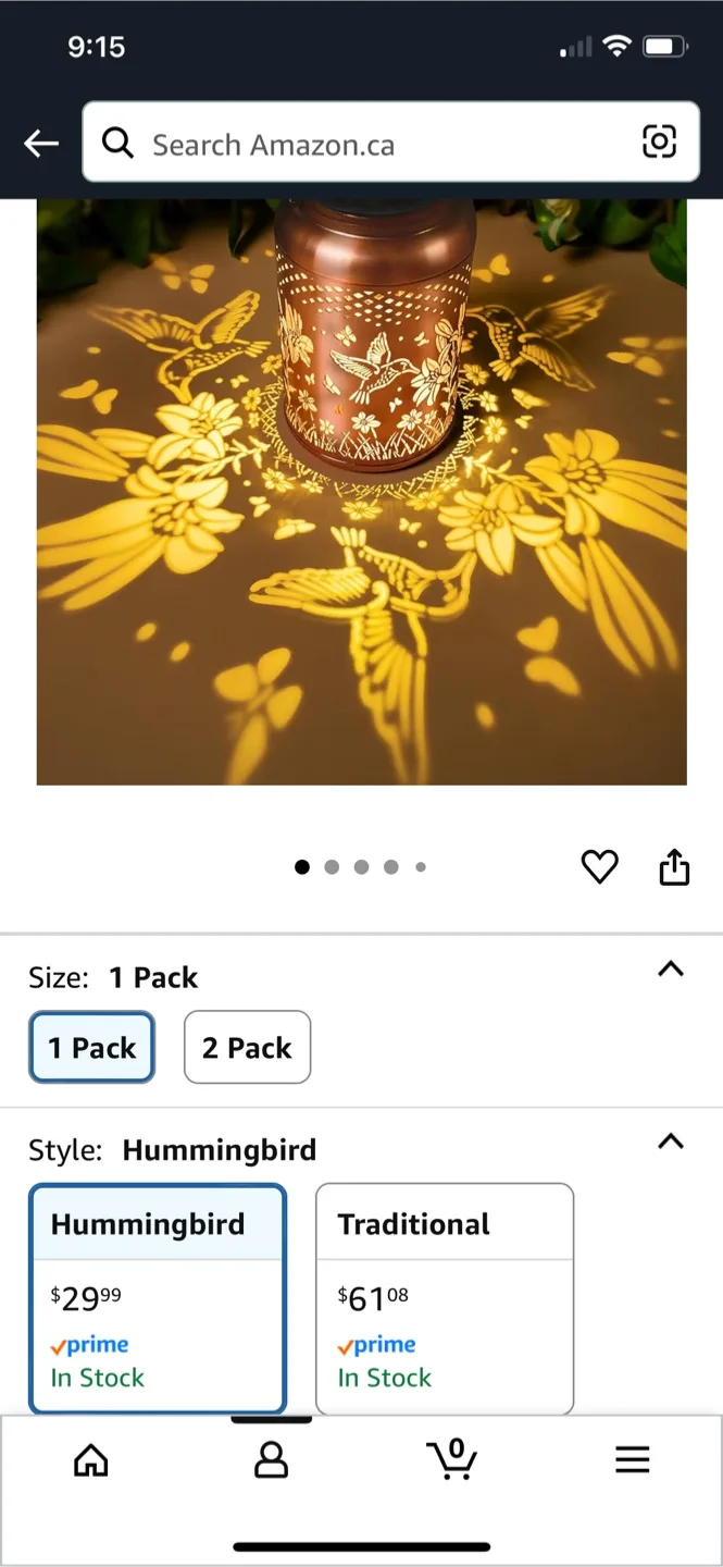 Hummingbird Solar Lantern - Outdoor Garden Decor image indicator(2)