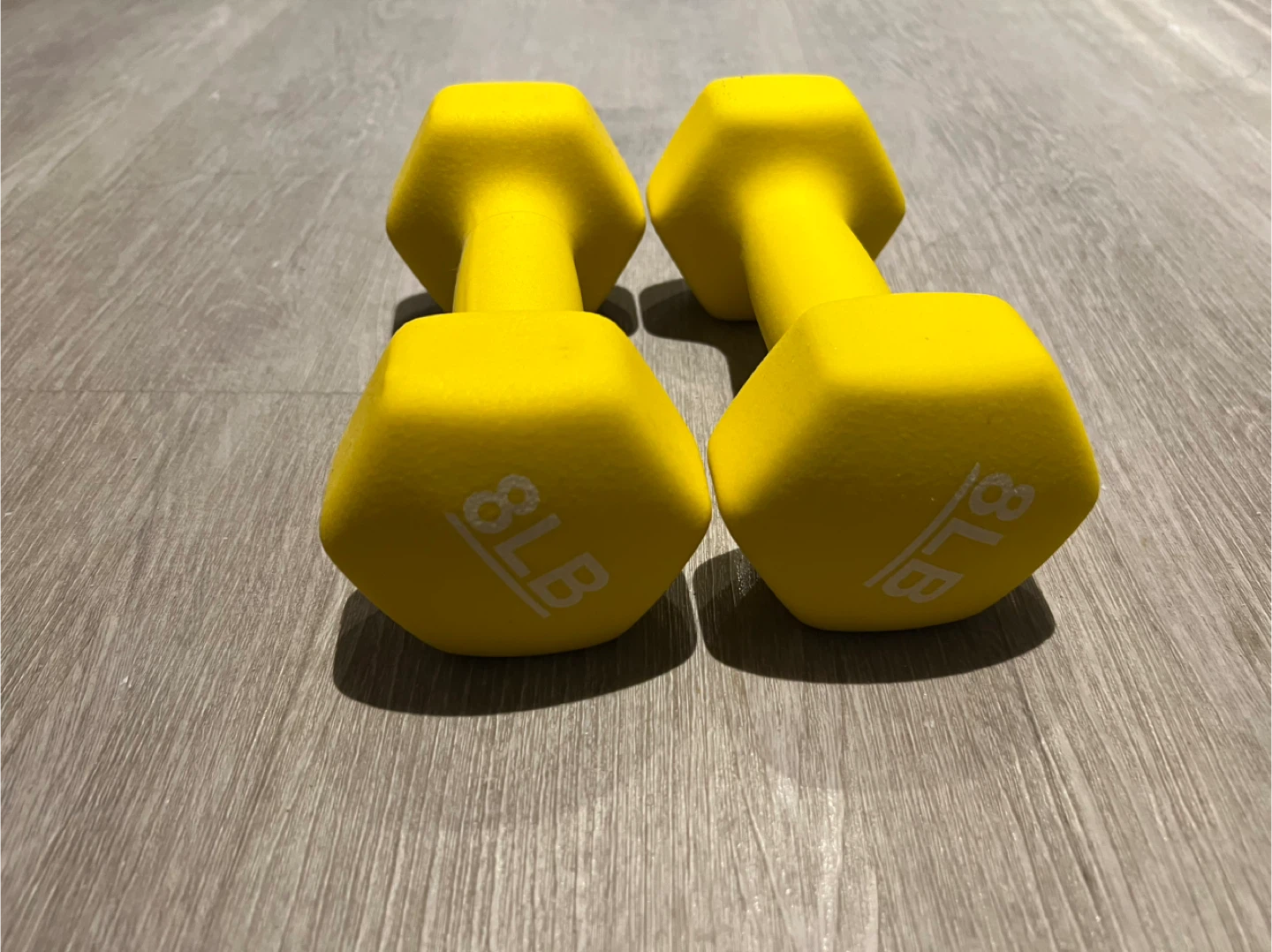 8 LB Yellow Dumbbells - Set of 2