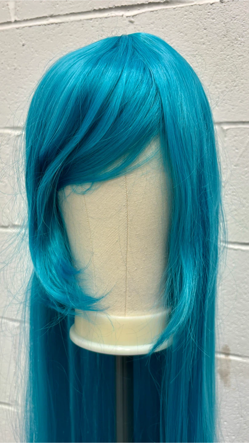 Brand new 46” long teal wig - photo 2