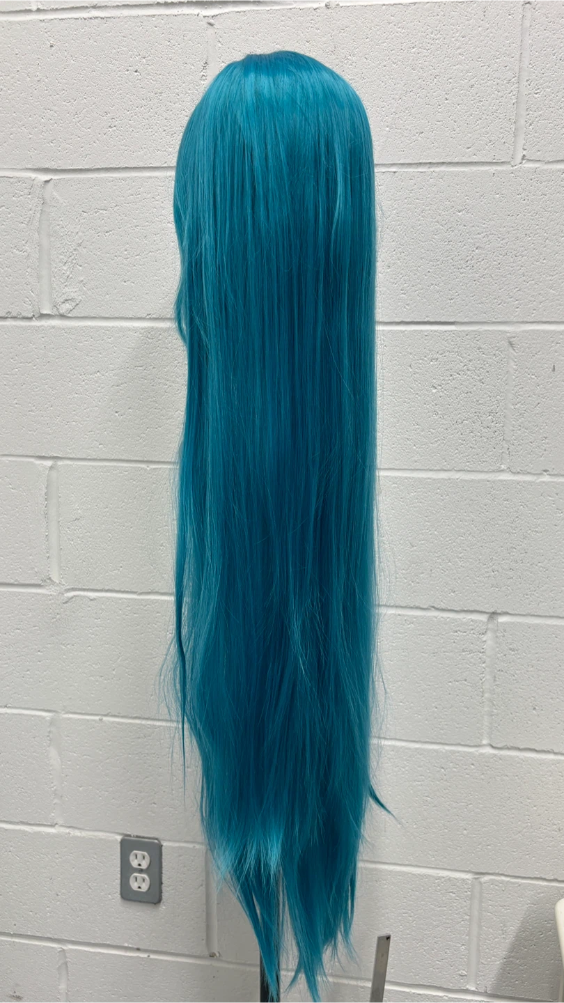 Brand new 46” long teal wig - photo 3