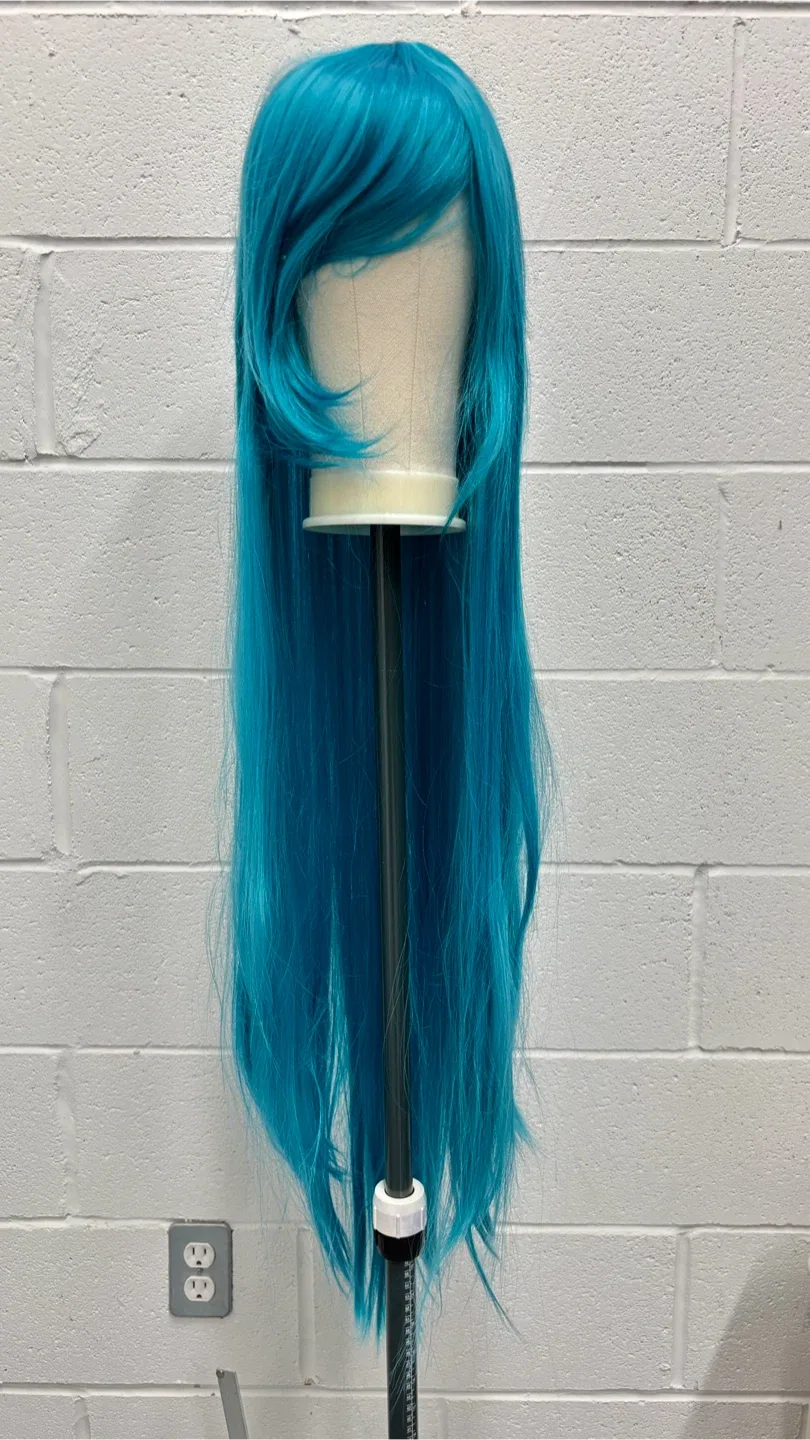Brand new 46” long teal wig thumbnail