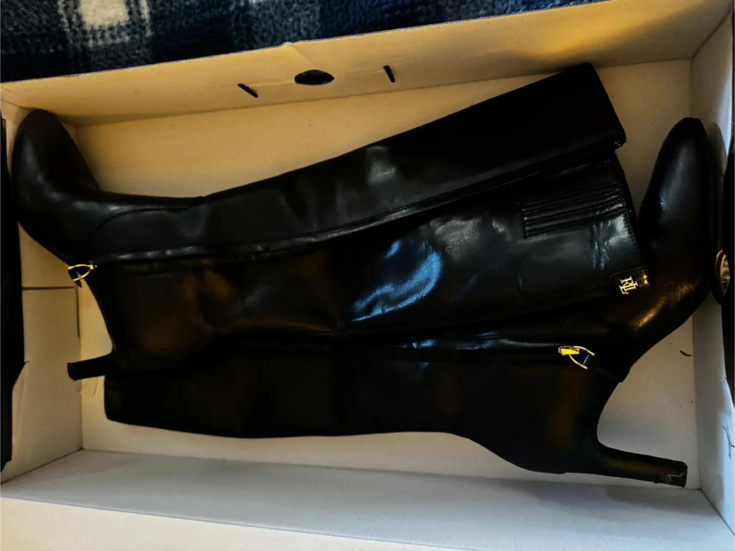 Ralph Lauren Black Leather Riding Boots image indicator(3)