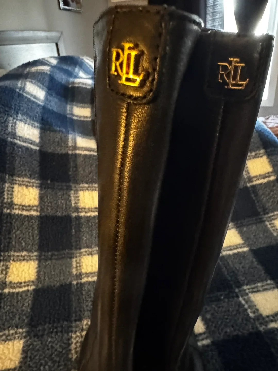 Ralph Lauren Black Leather Riding Boots image indicator(5)