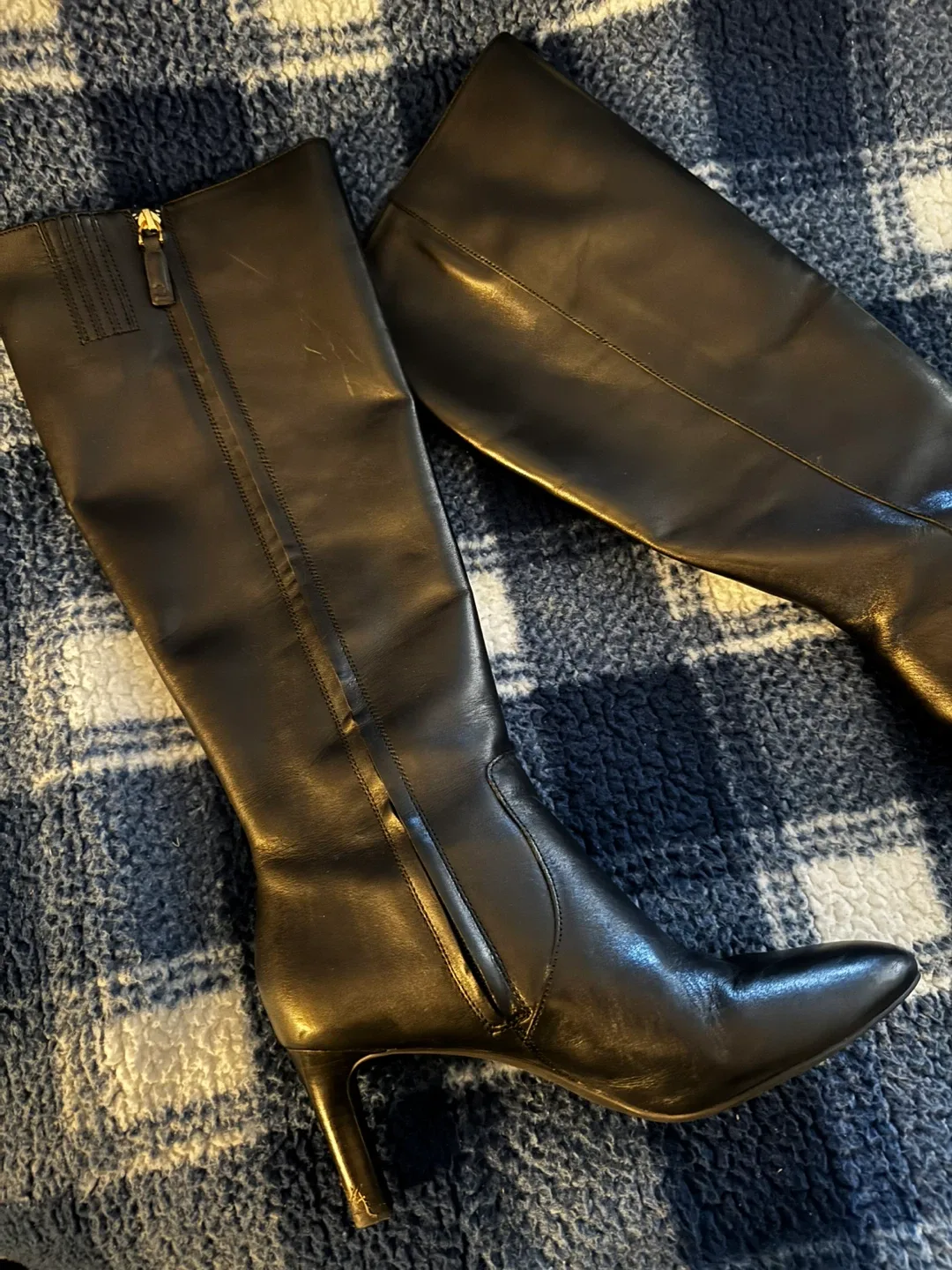 Ralph Lauren Black Leather Riding Boots image indicator(6)