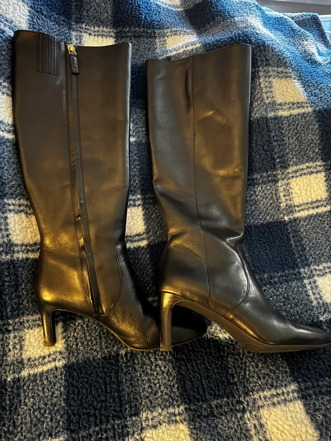 Ralph Lauren Black Leather Riding Boots image indicator(8)