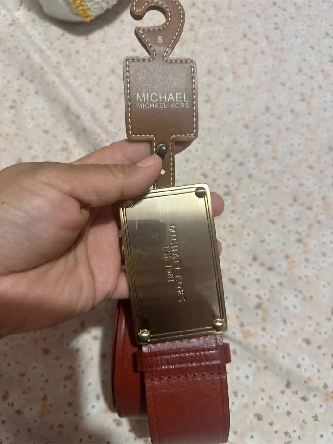 Michael Kors Red Leather Belt - Size S image indicator(2)