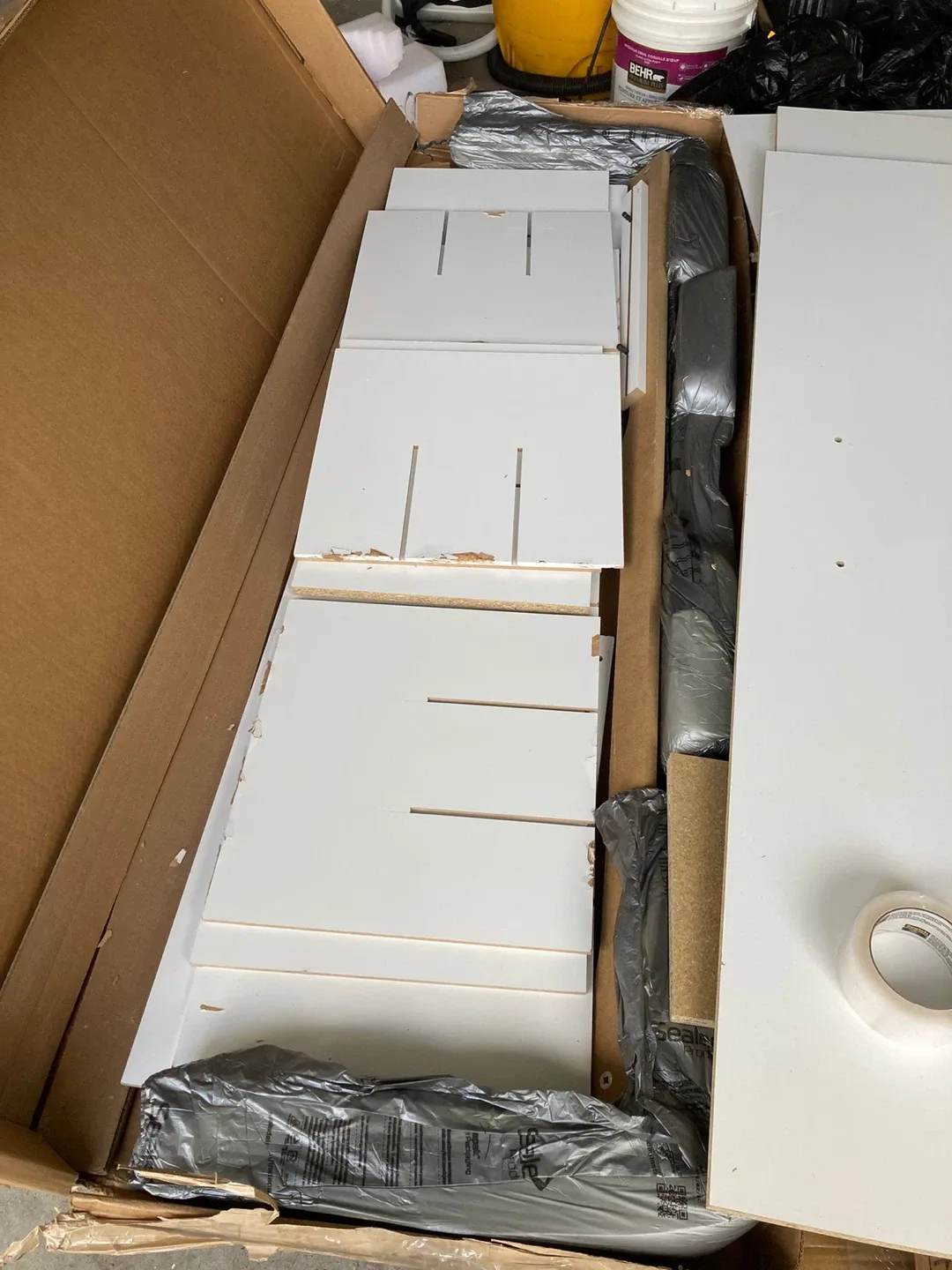 Prepac White Shoe Storage Cubby Bench image indicator(4)