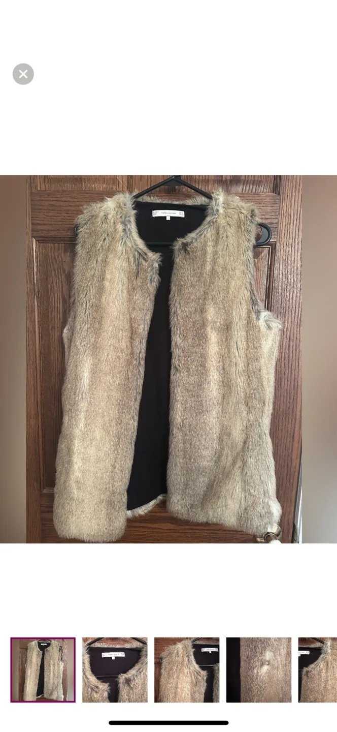 Zara faux fur vest thumbnail