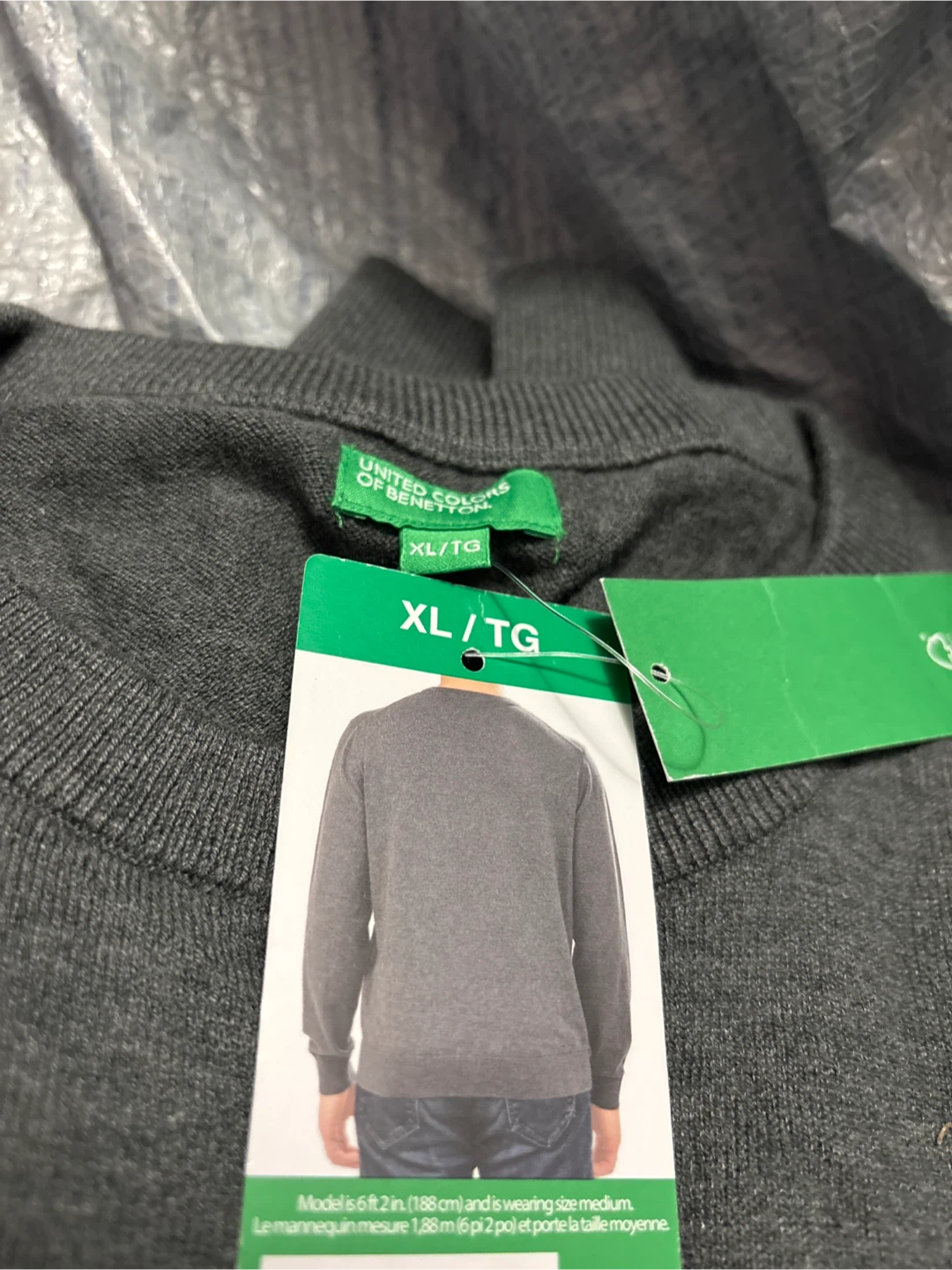2 pairs United Colors of Benetton Crew Neck Sweater XL - photo 3