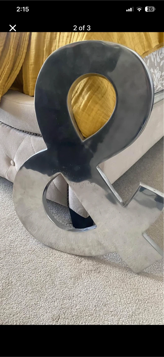 Metal Ampersand (&) Wall Decor - photo 2