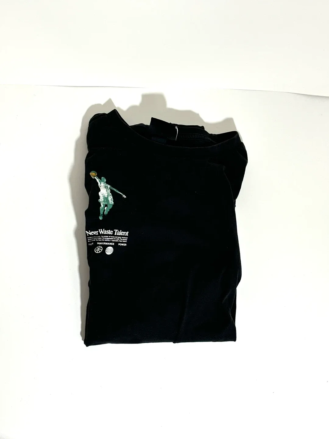 Never Waste Talent Basketball H&M Black T-Shirt image indicator(3)