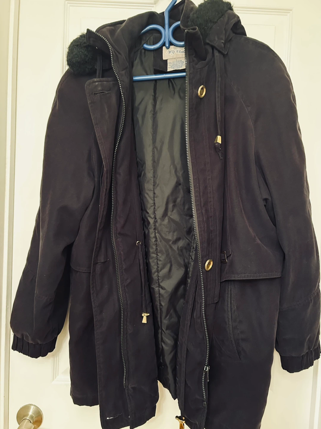 NY Classics Black Winter Parka - Size L