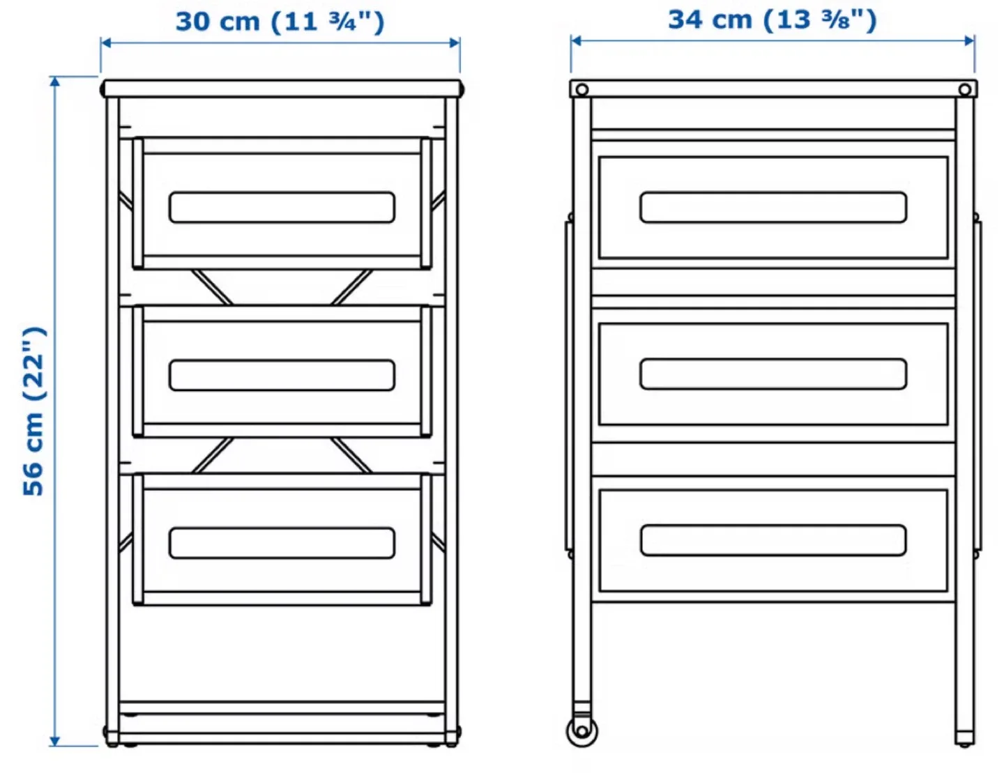 IKEA LENNART Drawer Unit, White image indicator(4)