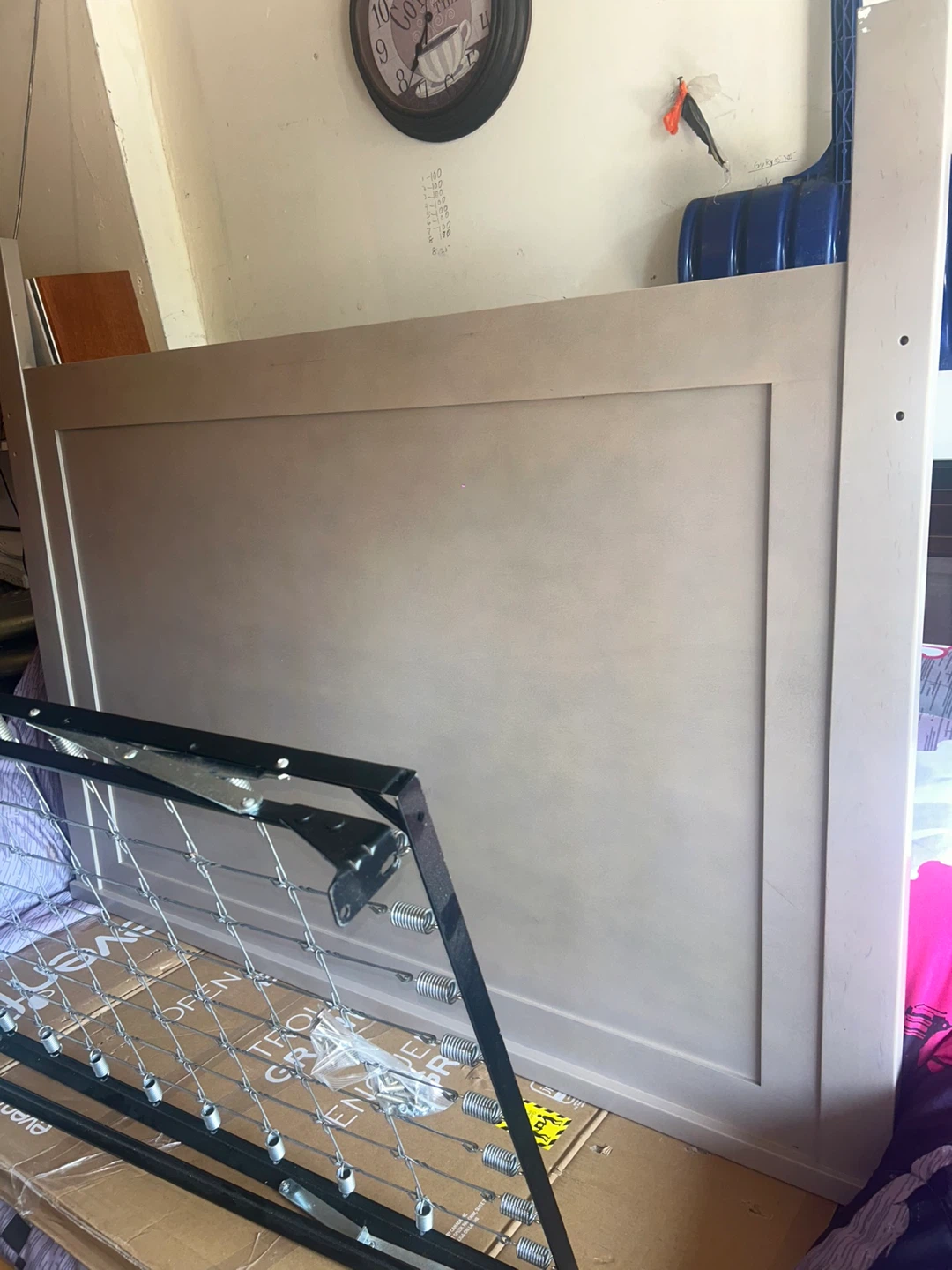 Beige Crib Bed Frame