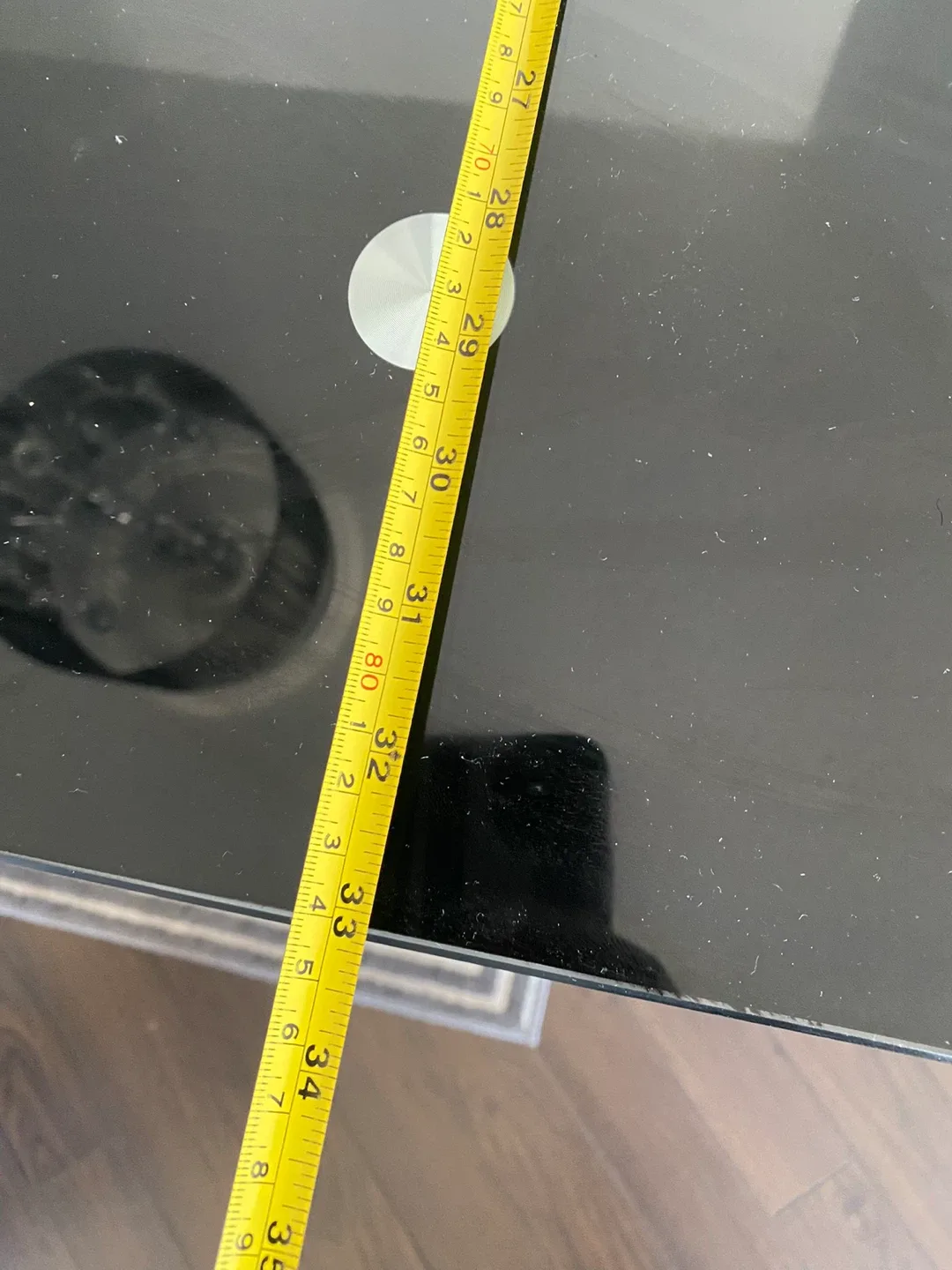 Black Glass Extendable Dining Table with Chairs image indicator(8)