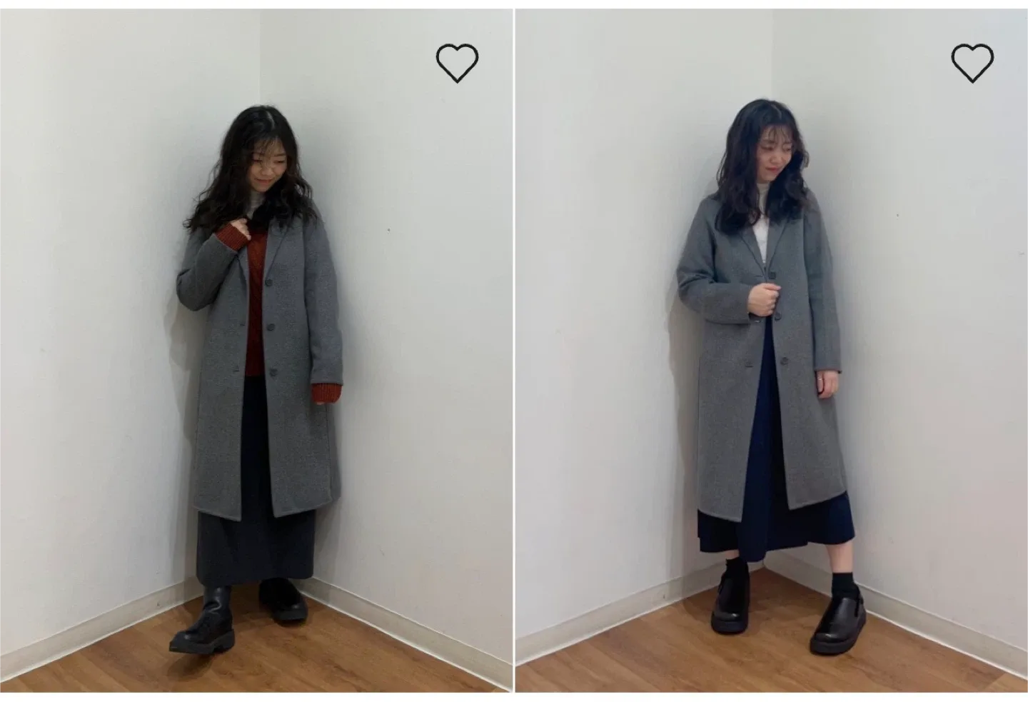 Uniqlo Gray Wool Blend Coat image indicator(2)