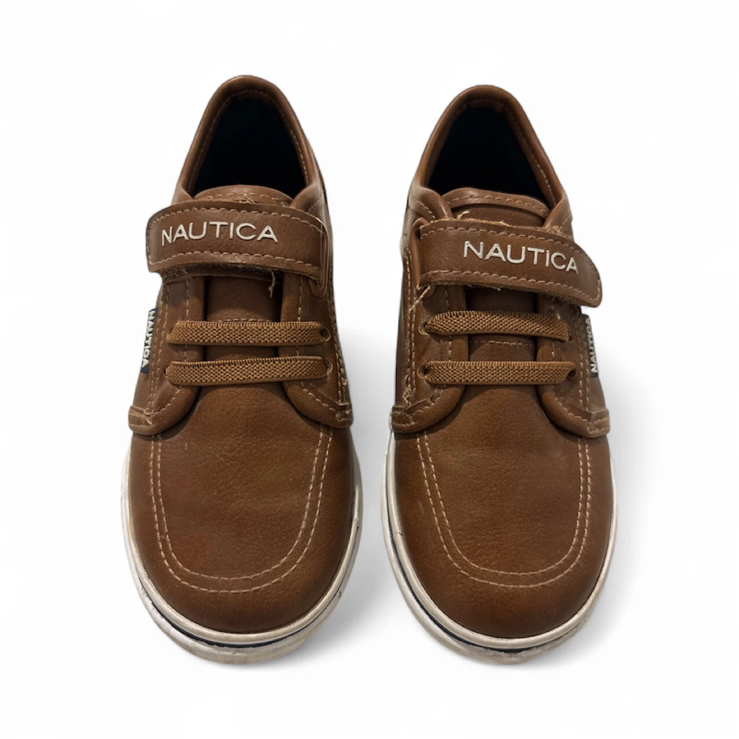 Nautica Brown Leather Boat Shoes - Size 10