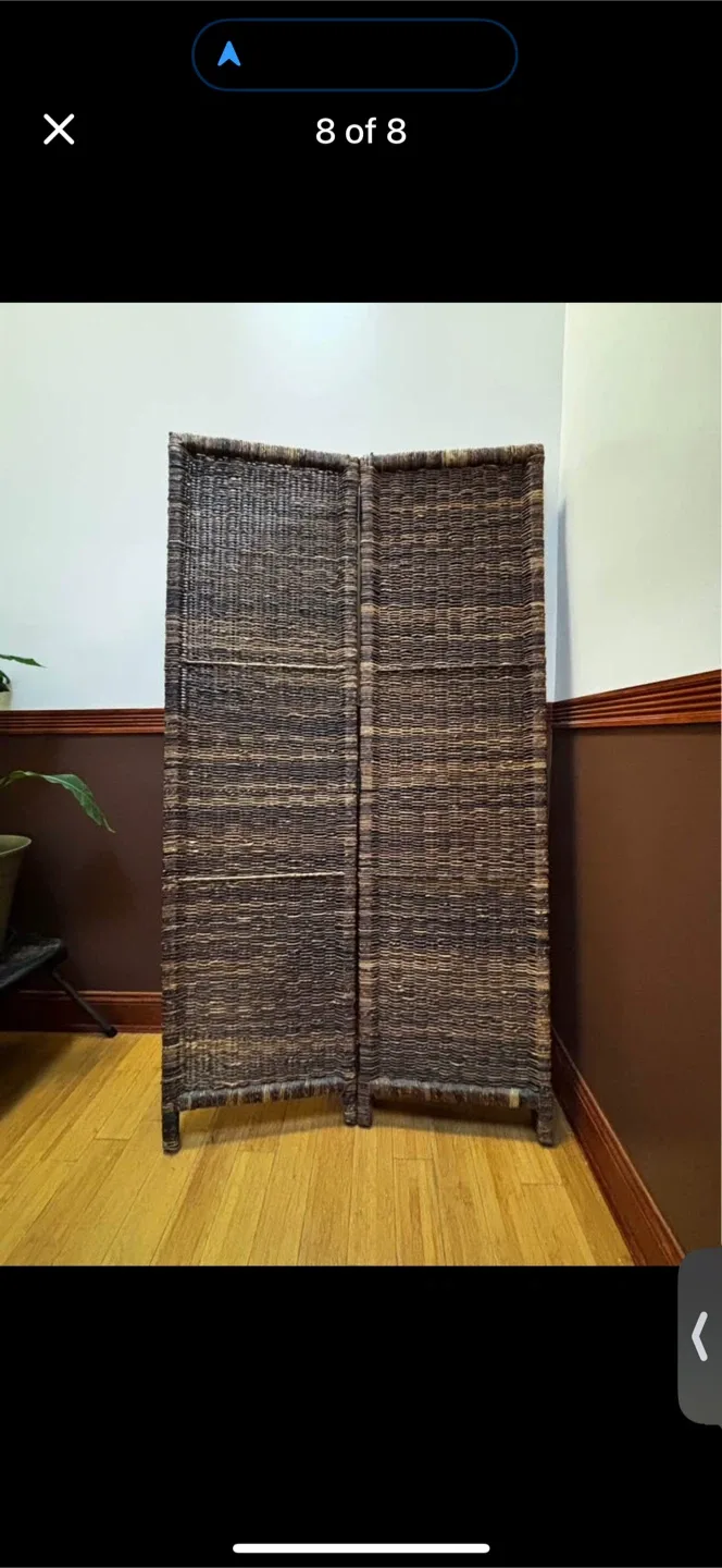 BIRDROCK HOME 3 Panel Seagrass Room Divider image indicator(2)